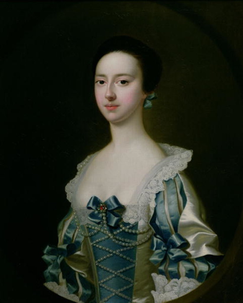 Detail of Anne Bateman, later Mrs. John Gisbourne, 1755 by Joseph Wright of Derby