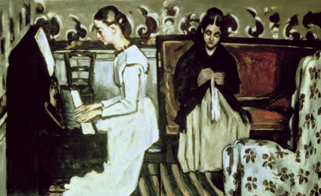Detail of Girl at the Piano, 1868-69 by Paul Cezanne
