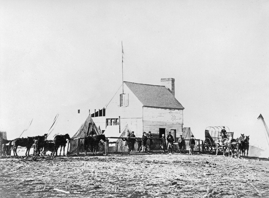 Detail of Headquarters of Sanitary Commission, Brandy Station, Virginia, 1863 by American Photographer