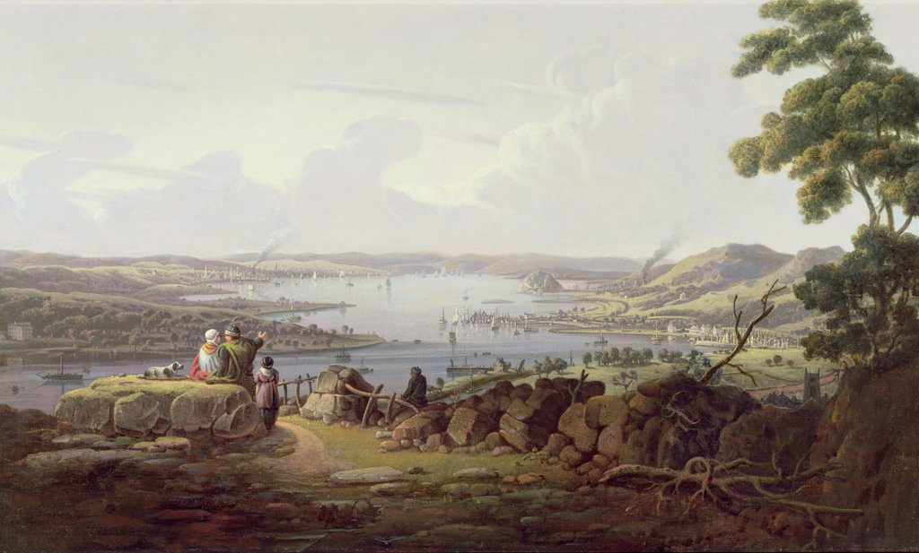 Detail of View of Greenock, Scotland by Robert Salmon