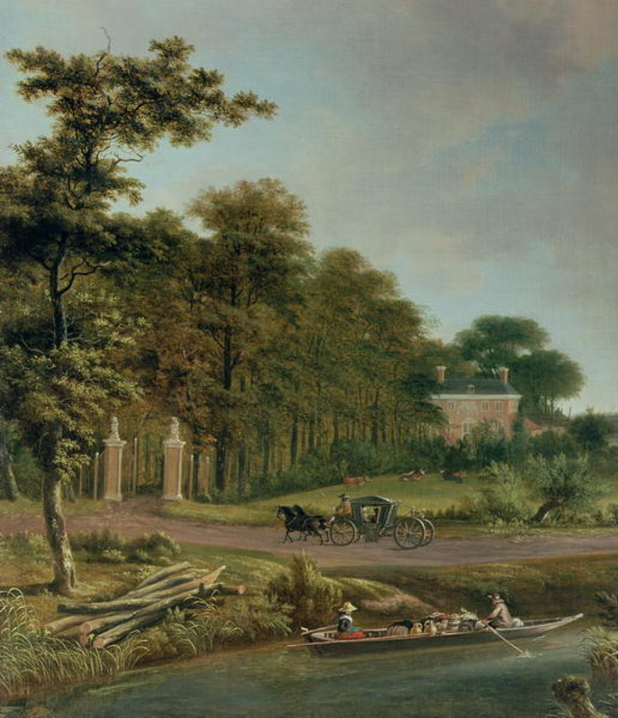 Detail of A Country House by J. & Velde A.van Hackaert