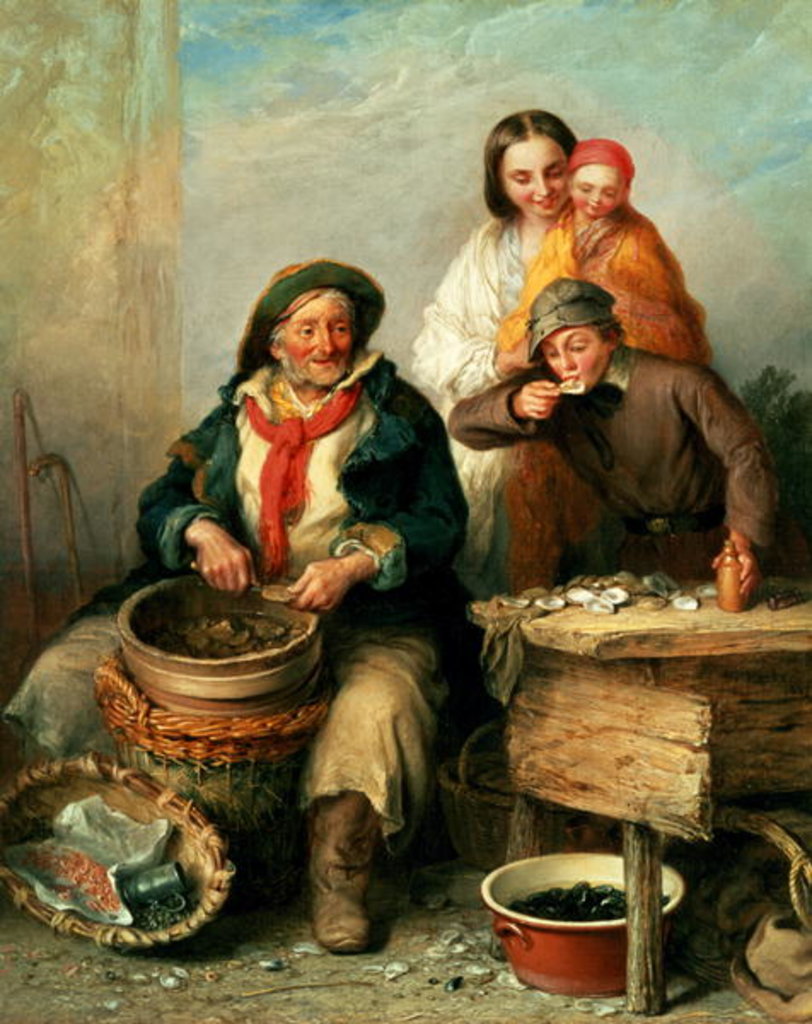 Detail of Oysters, Young Sir? by Henry Perlee Parker