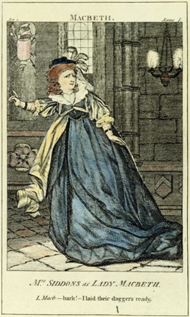 Detail of Sarah Siddons as Lady Macbeth by English School