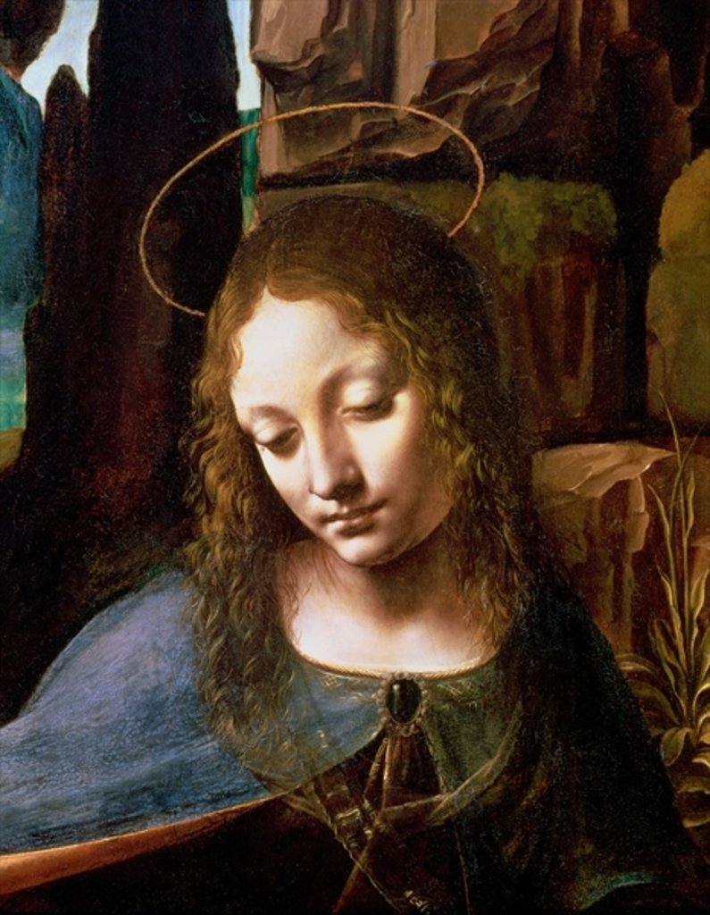 Detail of Detail of the Head of the Virgin by Leonardo da Vinci