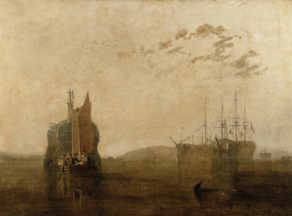 Detail of Hulks on the Tamar by Joseph Mallord William Turner