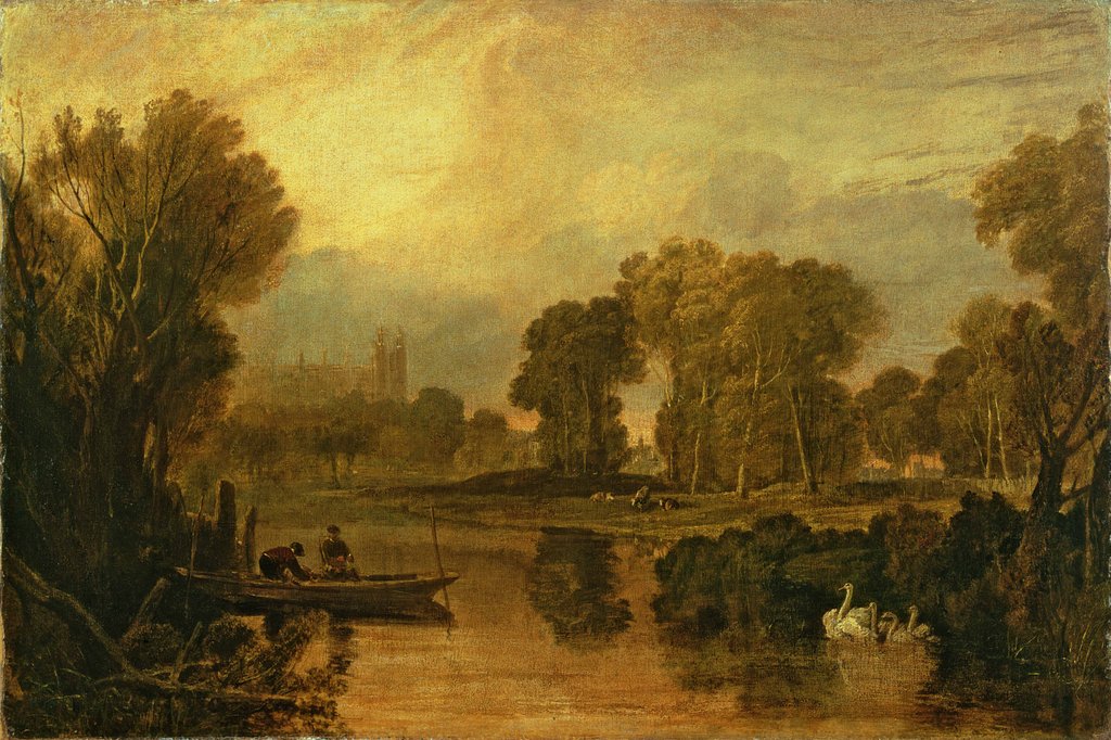 Detail of Eton College from the River, or The Thames at Eton, c.1808 by Joseph Mallord William Turner