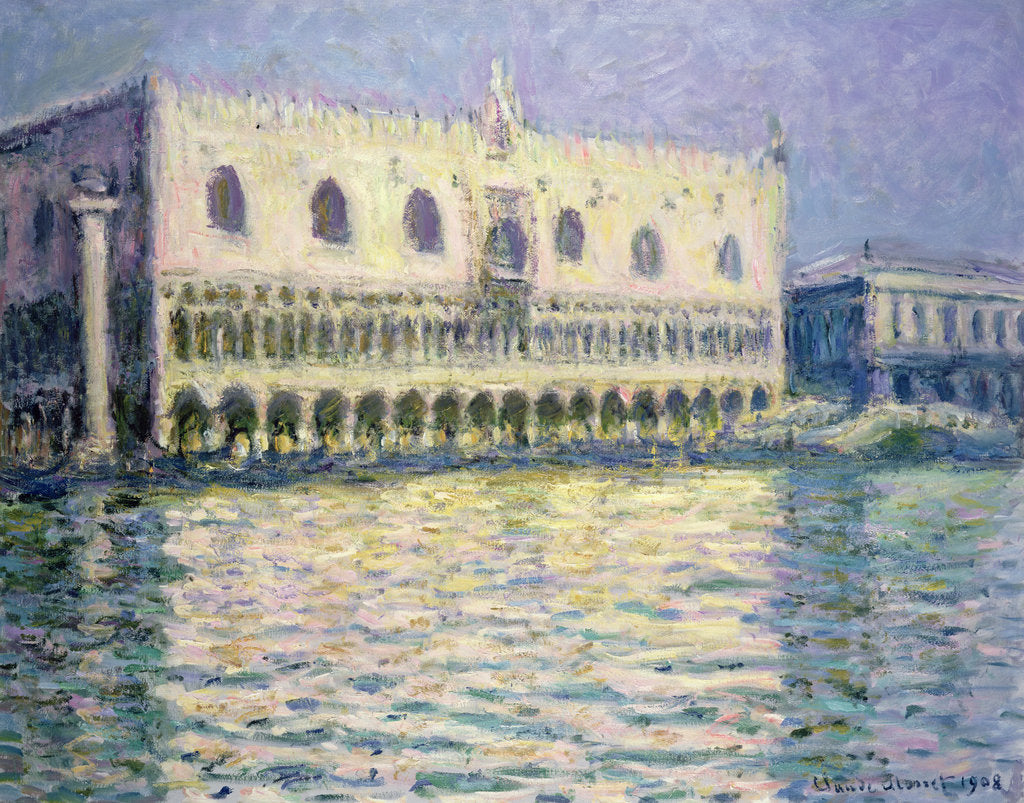 Detail of The Ducal Palace, Venice, 1908 by Claude Monet