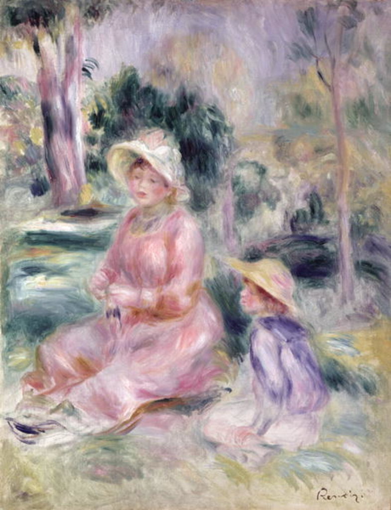 Detail of Madame Renoir and her son Pierre, 1890 by Pierre Auguste Renoir