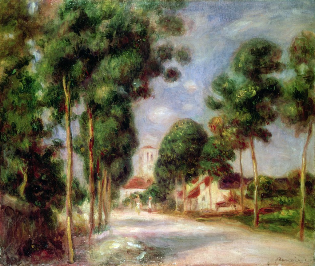 Detail of The Road to Essoyes, 1901 by Pierre Auguste Renoir