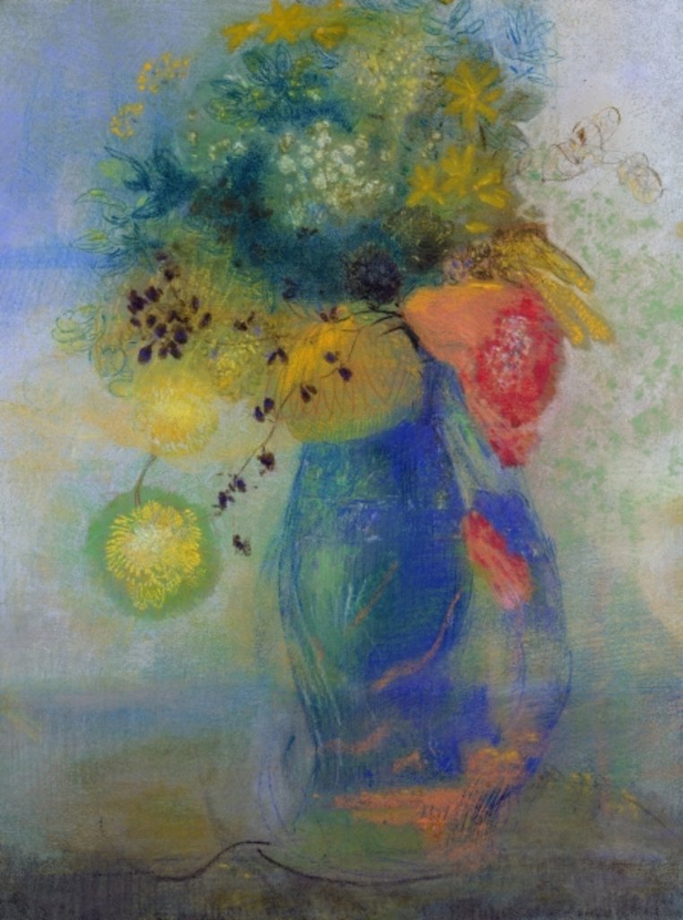 Detail of Vase of flowers by Odilon Redon