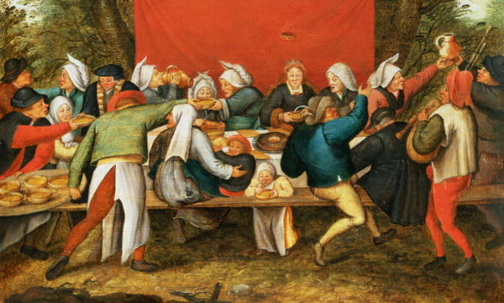 Detail of A Wedding Feast by Pieter the Younger Brueghel