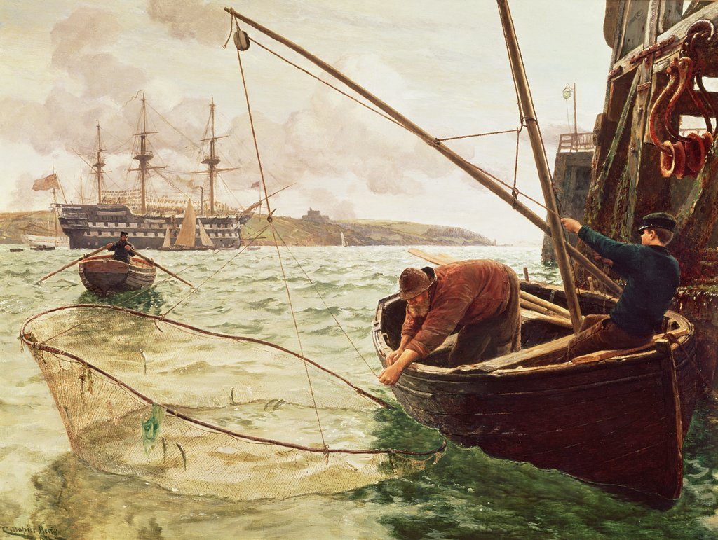 Detail of A Smelt Net, 1886 by Charles Napier Hemy