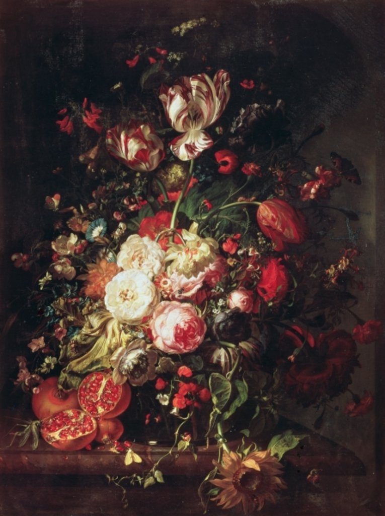 Detail of Flowers and Fruit by Rachel Ruysch