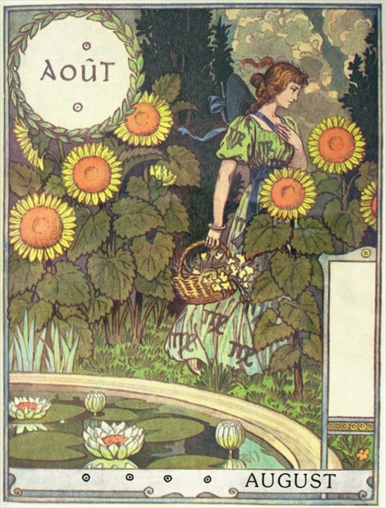 Detail of August by Eugene Grasset
