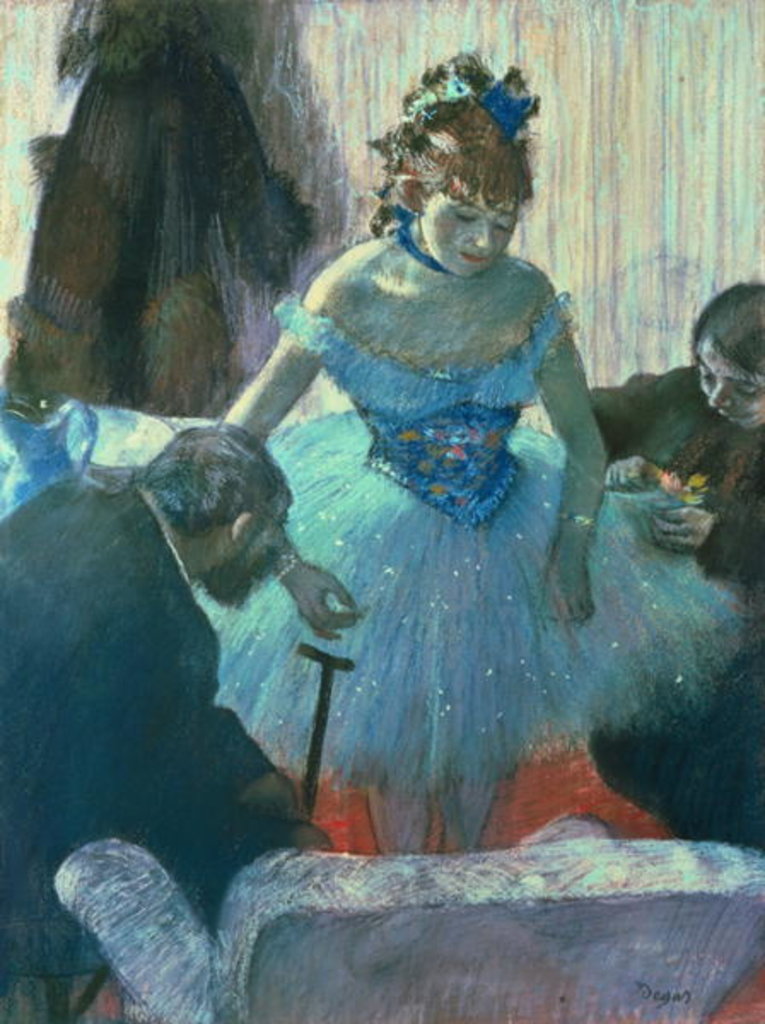 Dancer in her dressing room by Edgar Degas