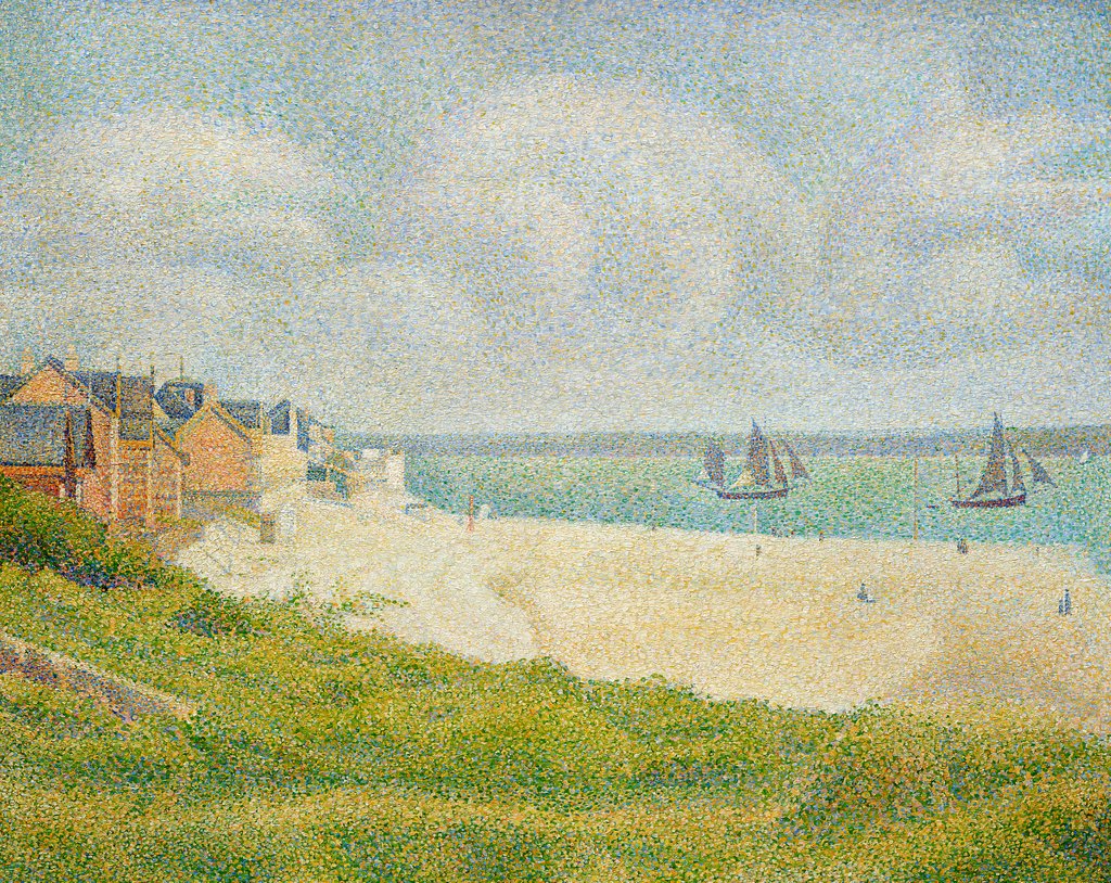 Detail of Le Crotoy looking Upstream, 1889 by Georges Pierre Seurat