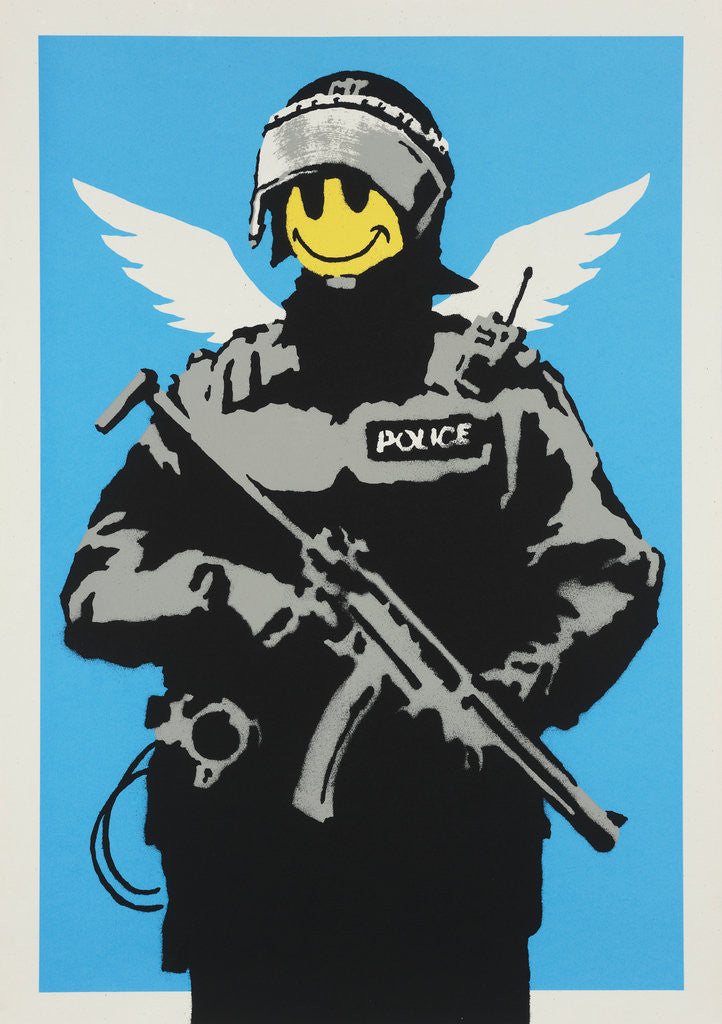 Smiley Riot Cop by Banksy
