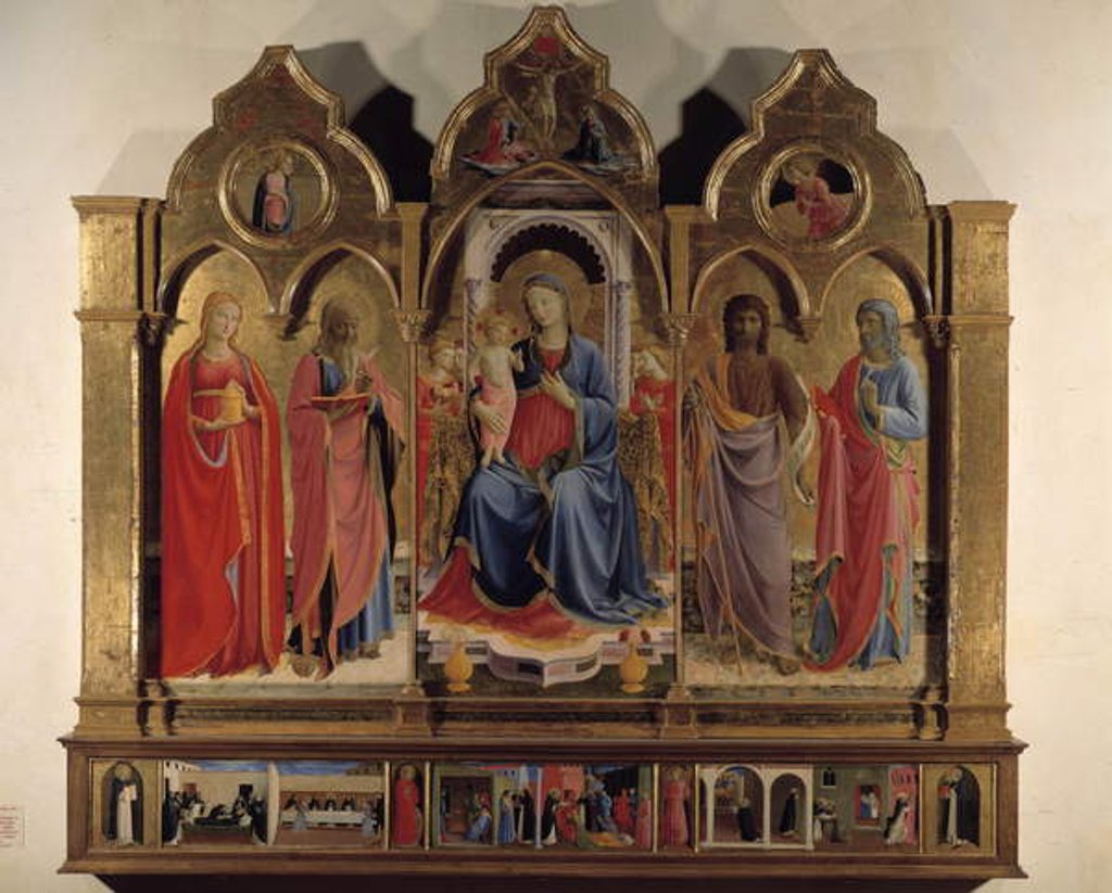 Detail of Altarpiece of the Virgin with child and saints - 1437 by Fra Angelico