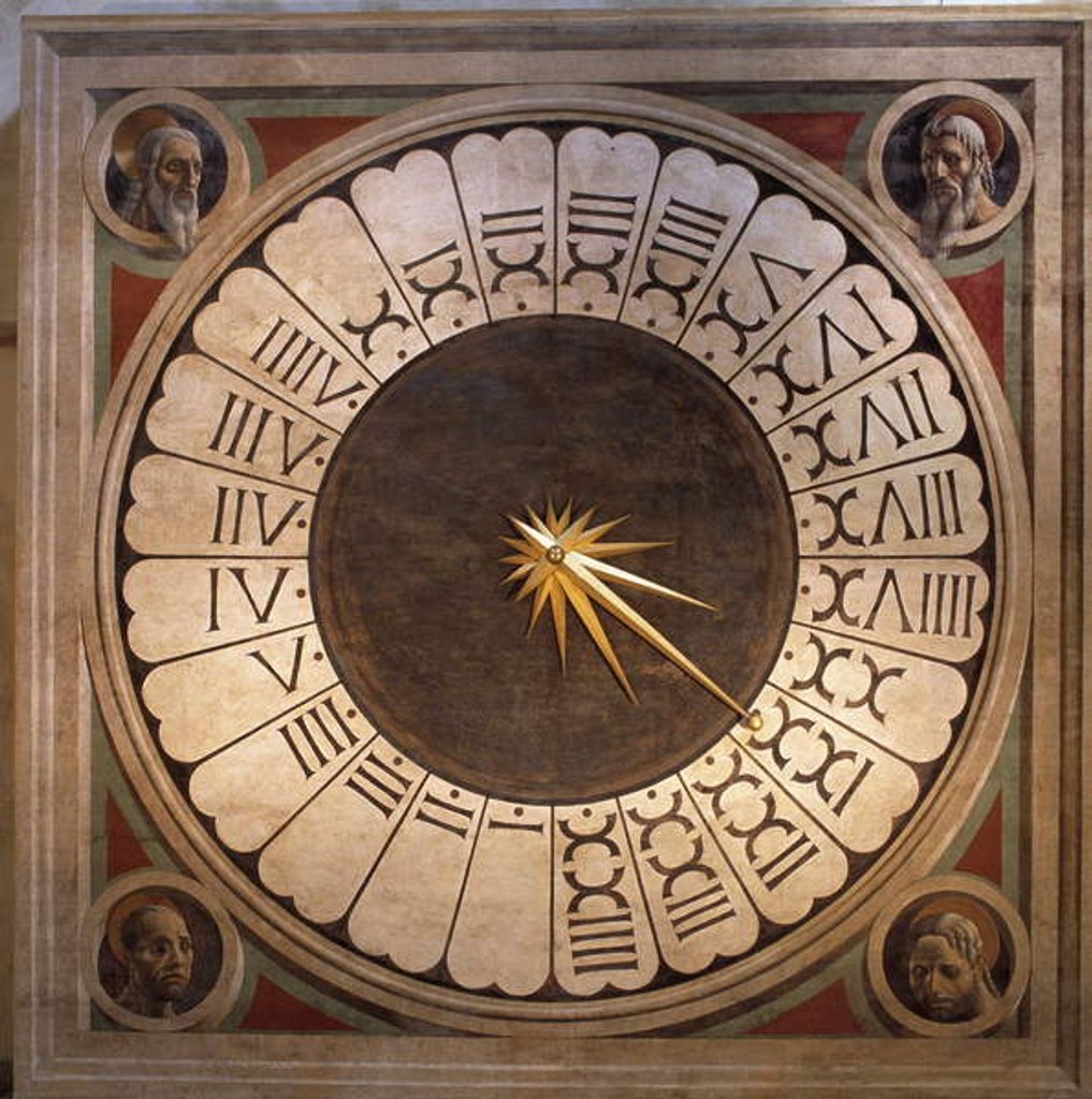 Detail of Dial of the clock of the Cathedral Santa maria del Fiore in Florence by Paolo Uccello
