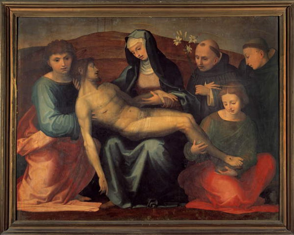 Detail of Pietà by Fra da Pistoia Paolino