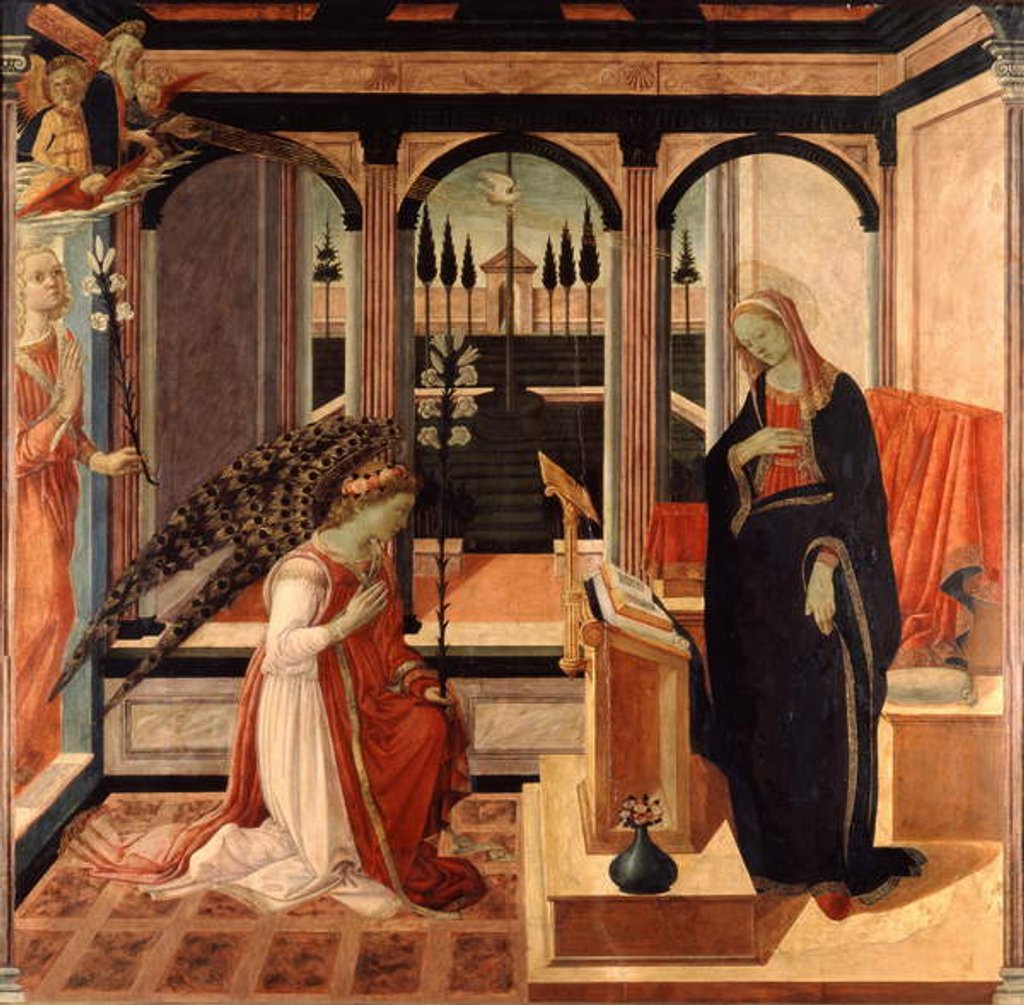 Detail of The Annunciation by Filippino Lippi