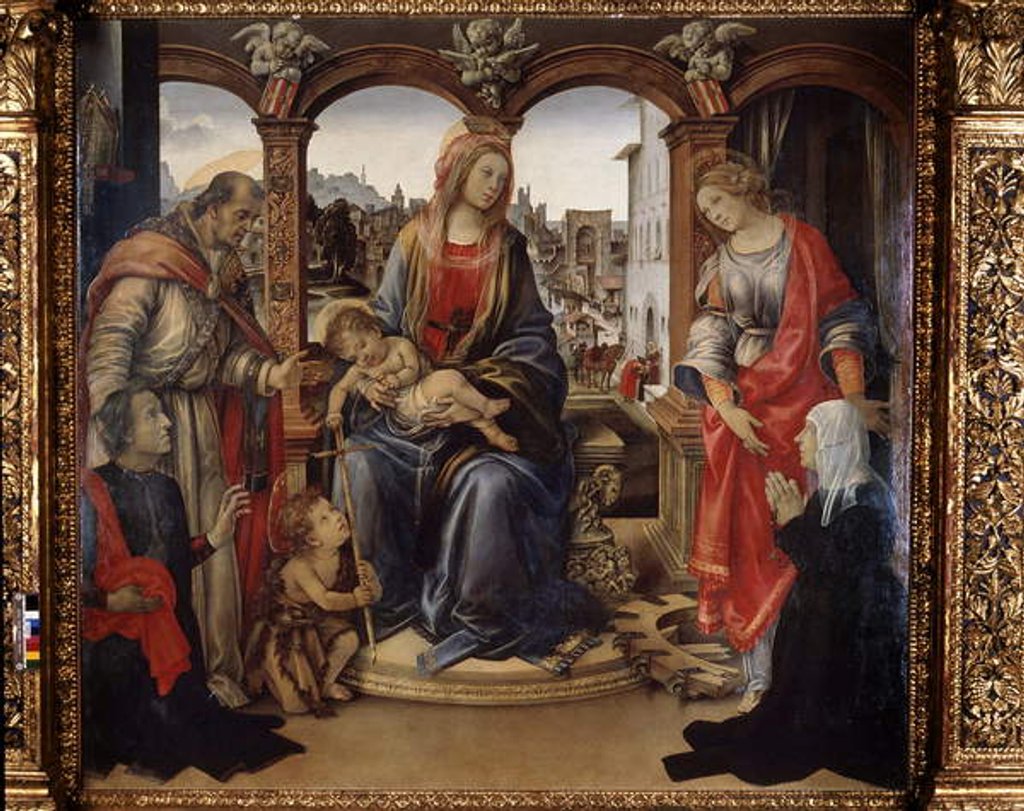 Detail of Altarpiece Nerli by Fra Filippo Lippi