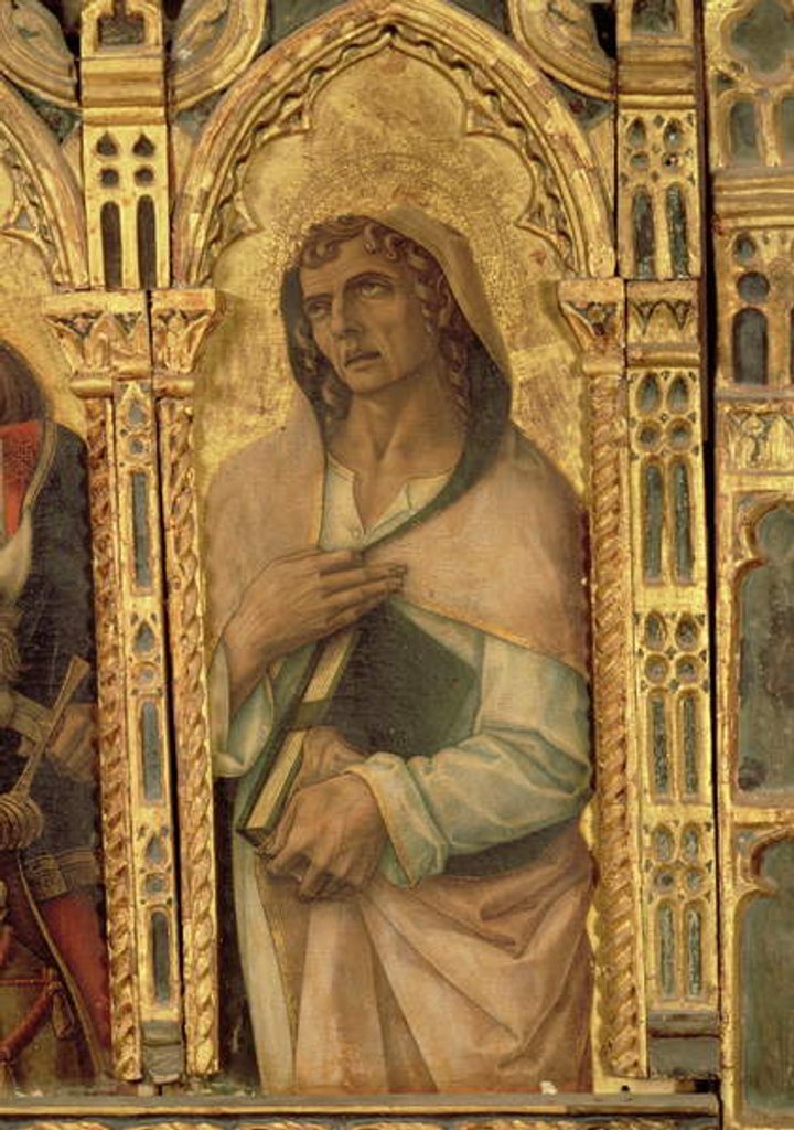 Detail of St. John the Evangelist by Carlo Crivelli