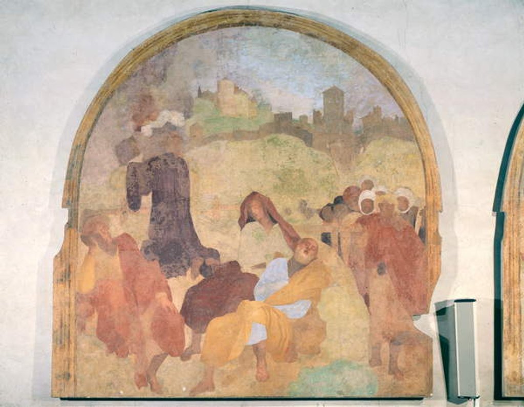 Detail of Christ in the Garden, lunette from the fresco cycle of the Passion, 1523-6 by Jacopo Pontormo