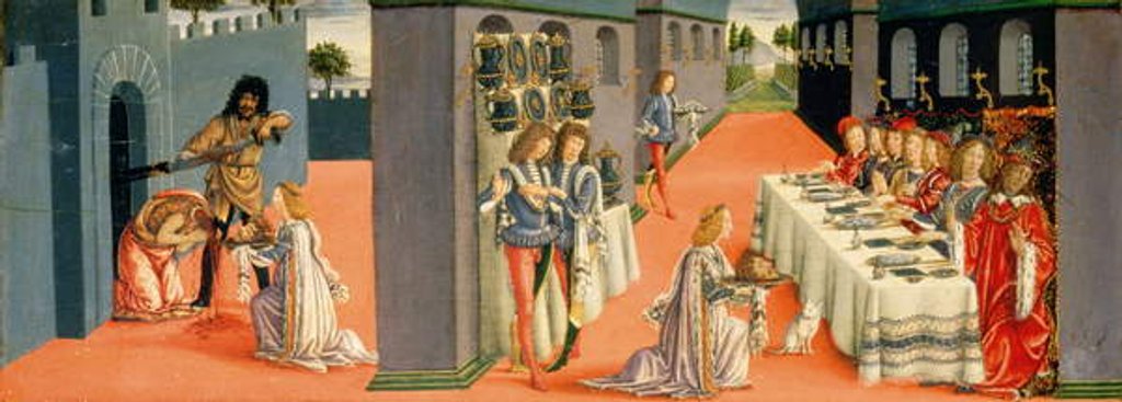 Detail of Scenes from the Martyrdom of St. John the Baptist by Francesco & Raffaello (1477-c.1520) Botticini