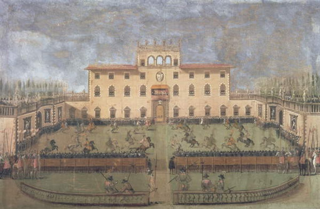 Detail of Joust at the Imperial Villa of Poggio a Caiano by Italian School
