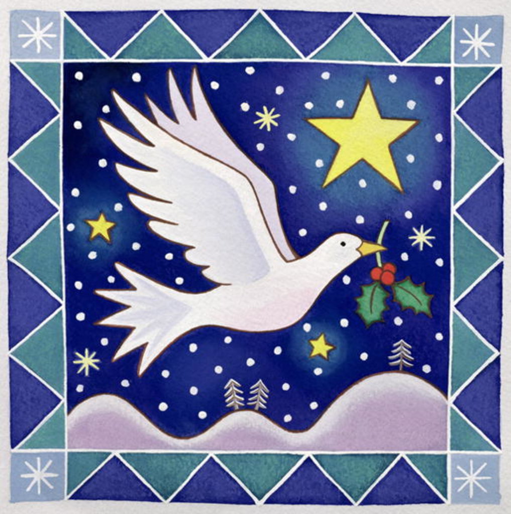 Detail of Christmas Dove by Cathy Baxter
