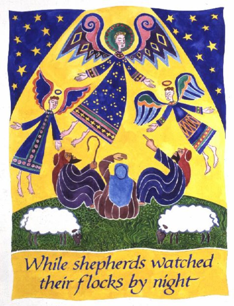 Detail of While Shepherds Watched Their Flocks by Night by Cathy Baxter