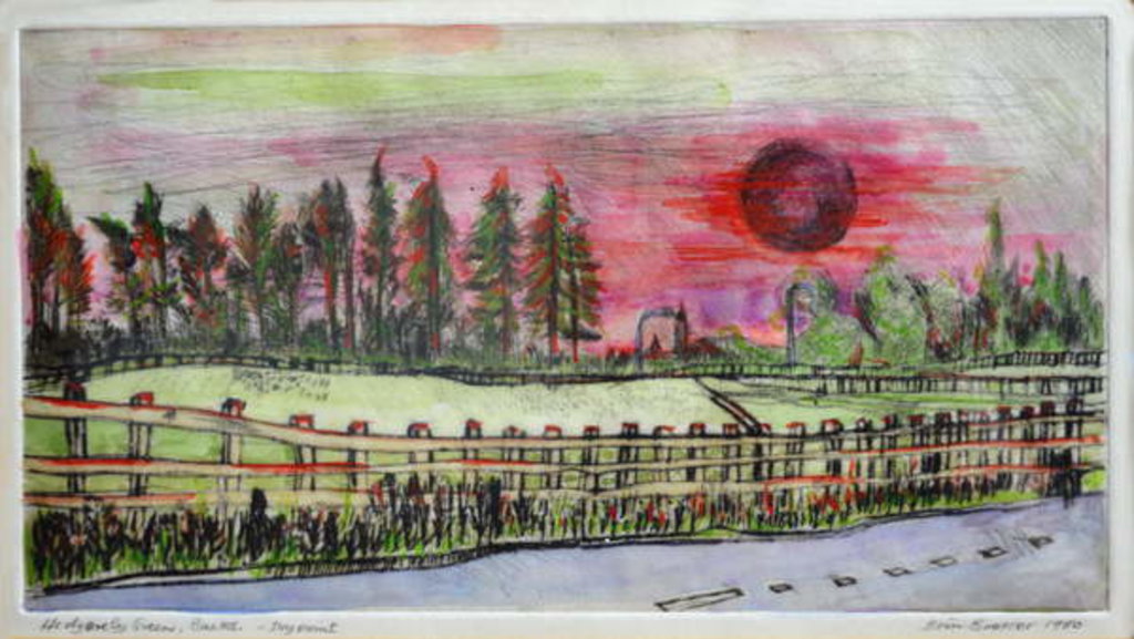 Detail of Sunset, Hedgerley Green by Brenda Brin Booker