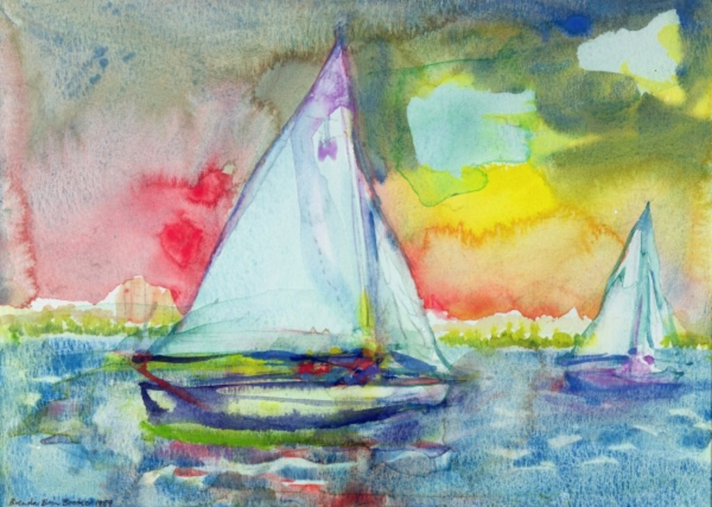 Detail of Sailboat Evening by Brenda Brin Booker