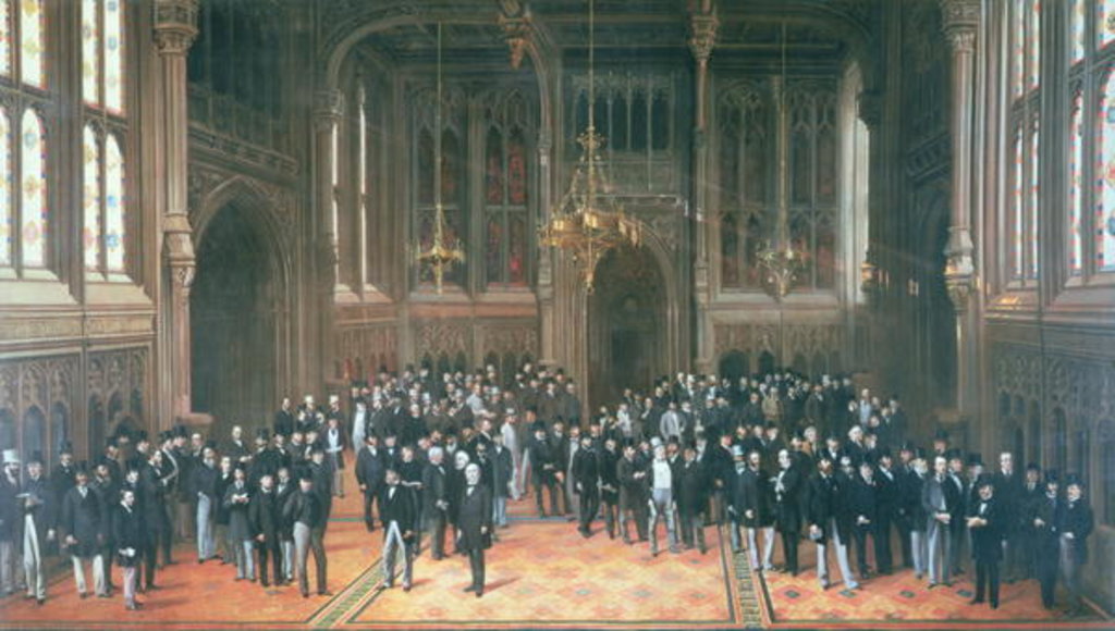 Detail of Members' Lobby, Houses of Parliament, 1872-73 by Henry Barraud