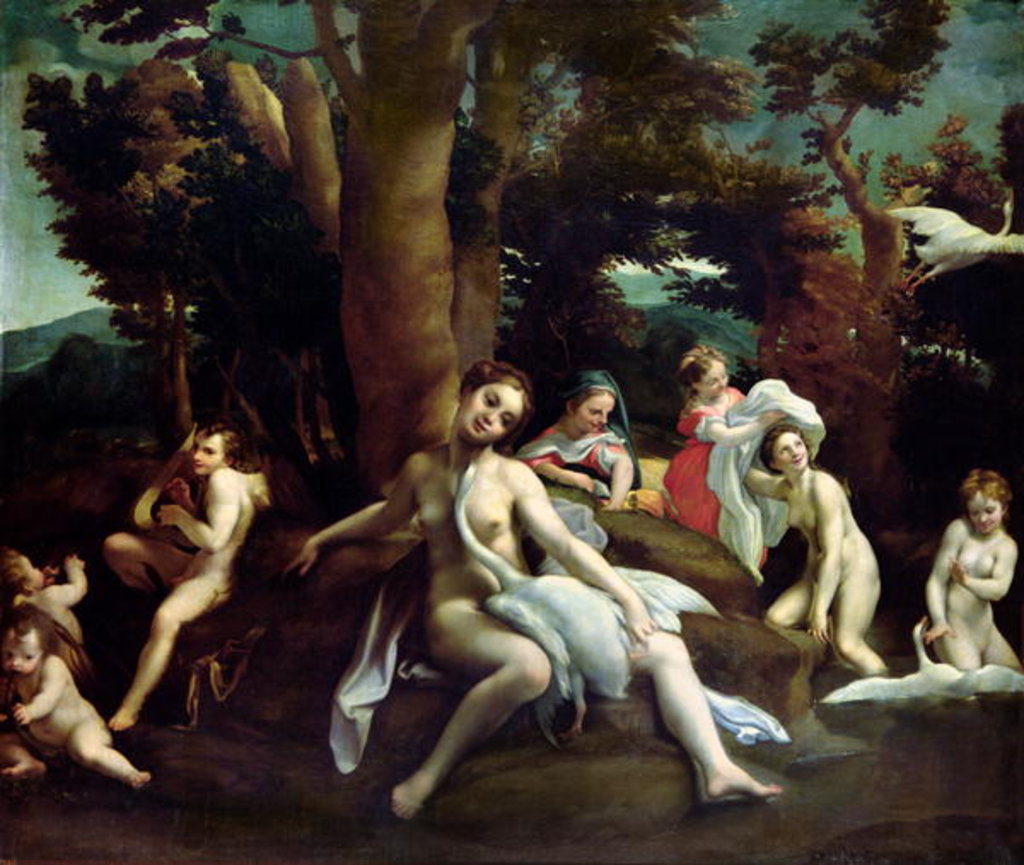 Detail of Leda and the Swan by Correggio