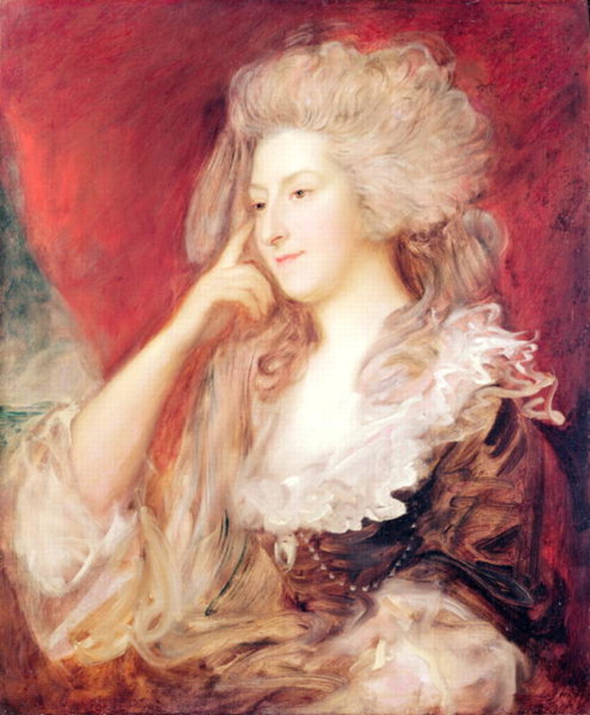 Detail of Mrs Fitzherbert by Thomas Gainsborough