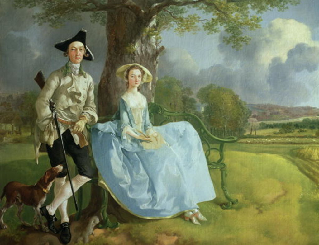 Detail of Mr and Mrs Andrews, c.1748-9 by Thomas Gainsborough