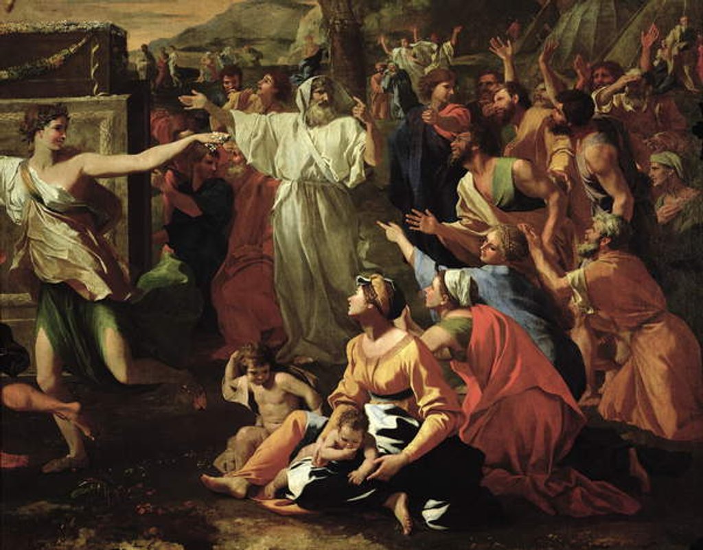 Detail of The Adoration of the Golden Calf, before 1634 by Nicolas Poussin