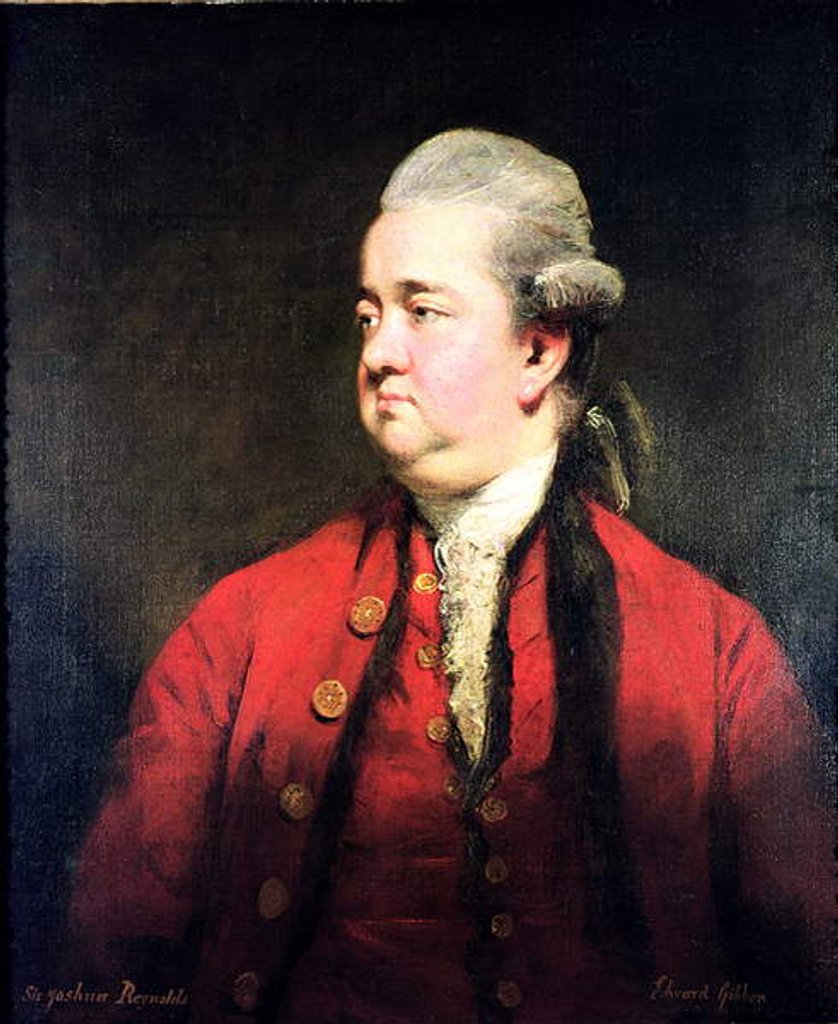 Detail of Portrait of Edward Gibbon c.1779 by Joshua Reynolds