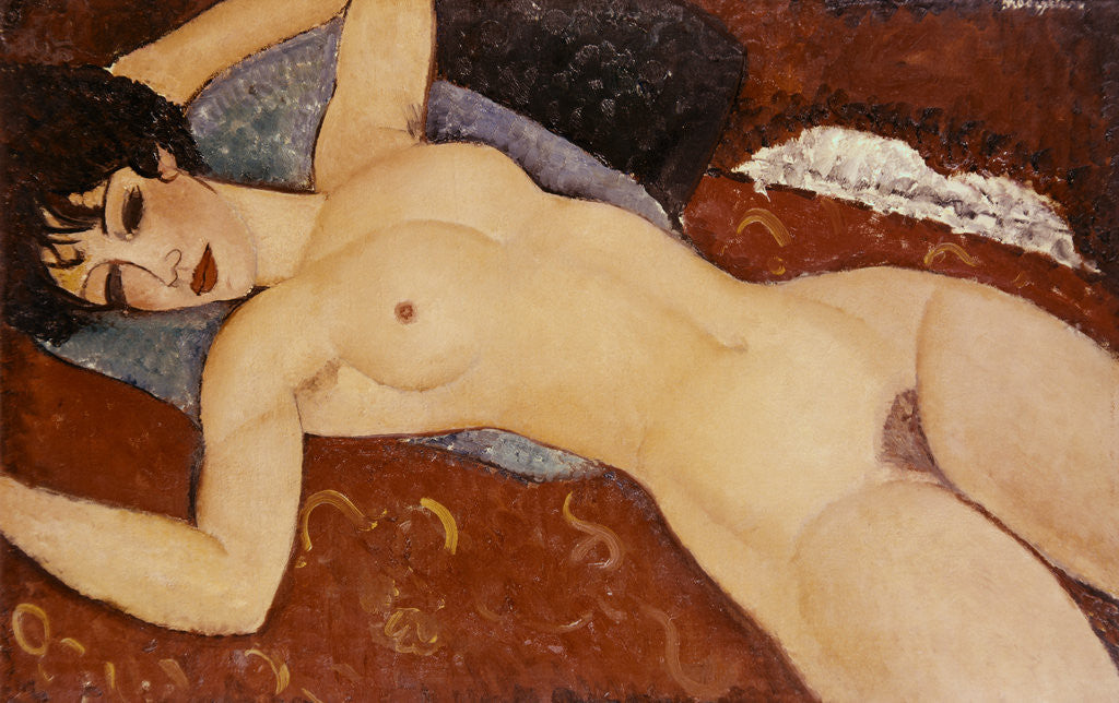 Detail of Reclining Nude by Amedeo Modigliani