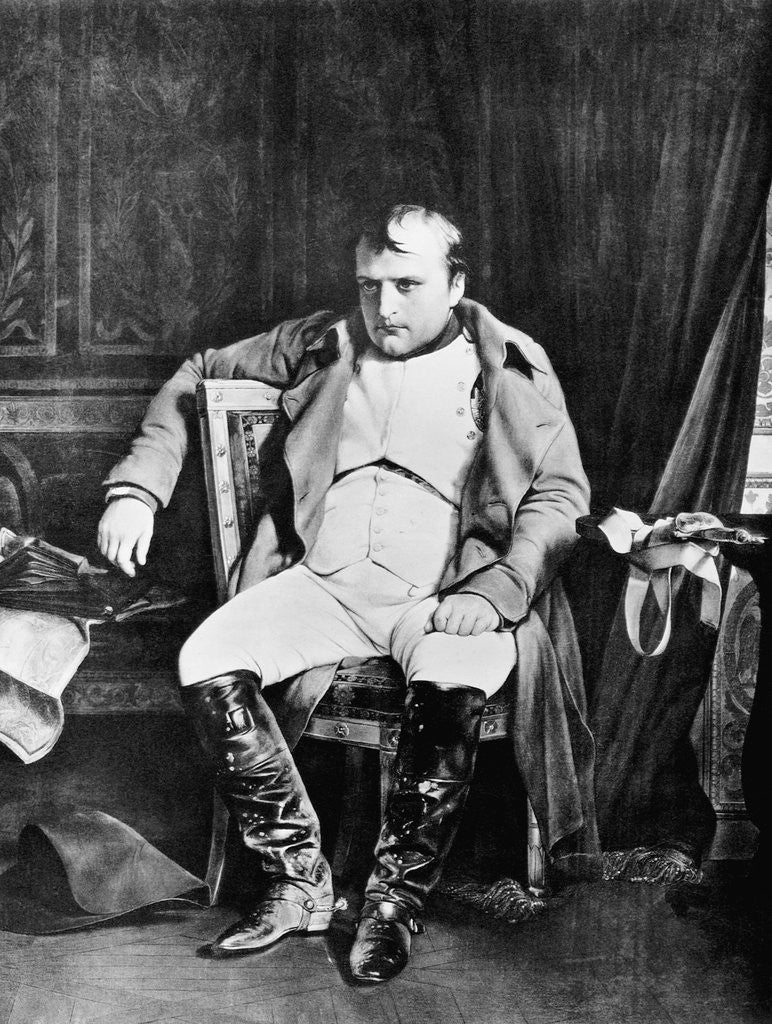 Detail of Napoleon at Fontainebleau by Paul de la Roche