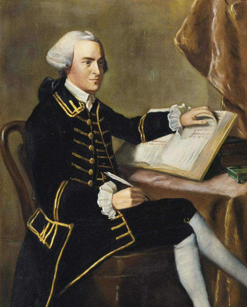 Detail of Painting of John Hancock by Corbis