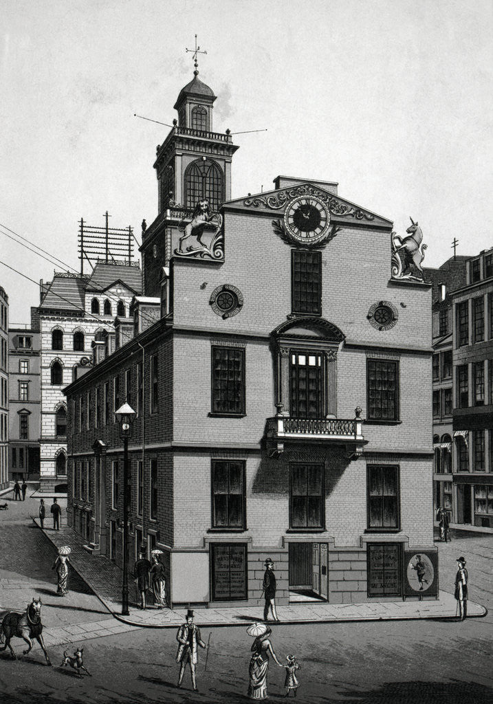 Detail of Old State House in Boston by Anonymous