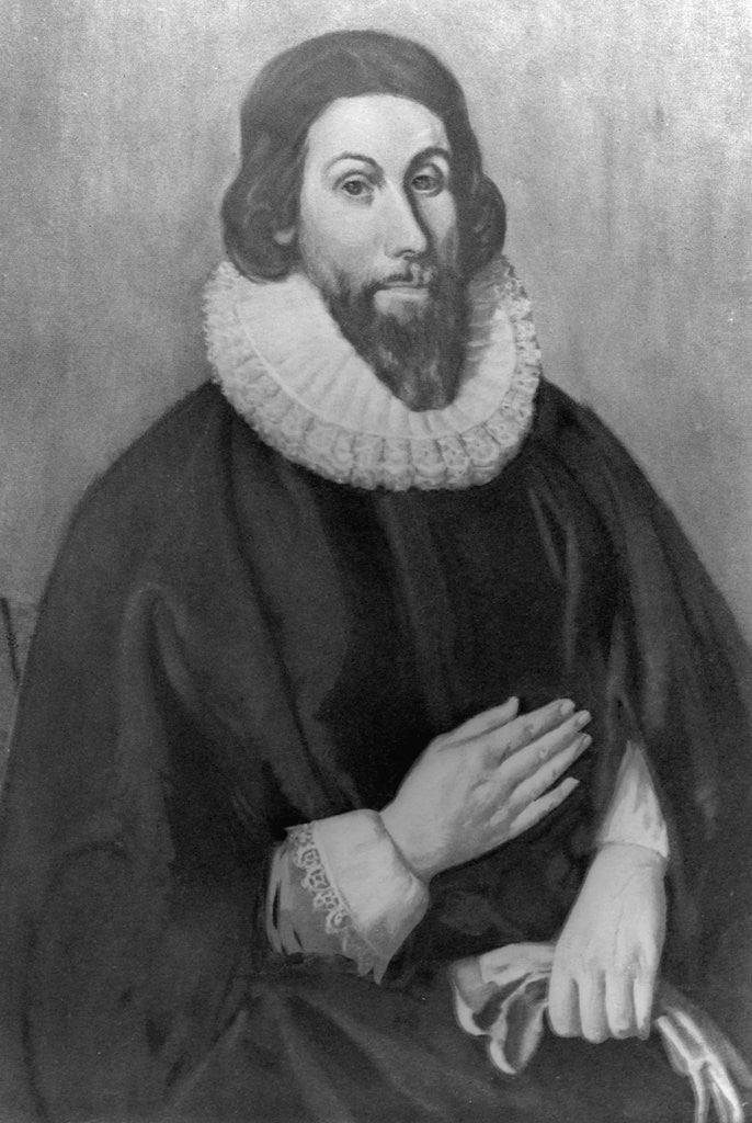 Detail of Portrait of John Winthrop by Anonymous