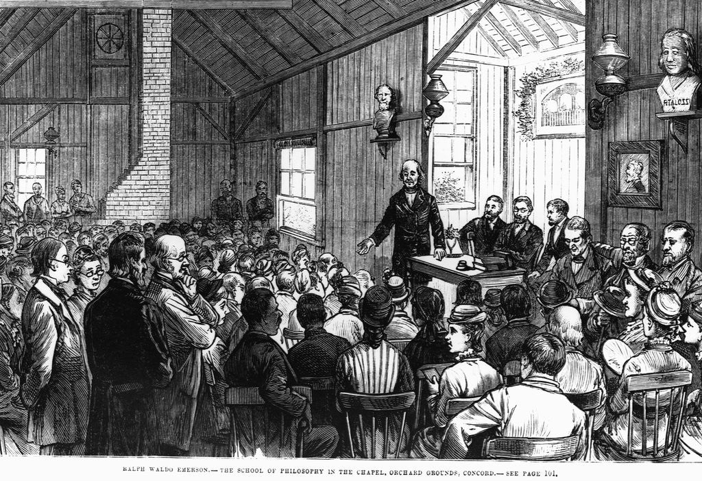 Detail of Emerson Lecturing in Concord by Anonymous
