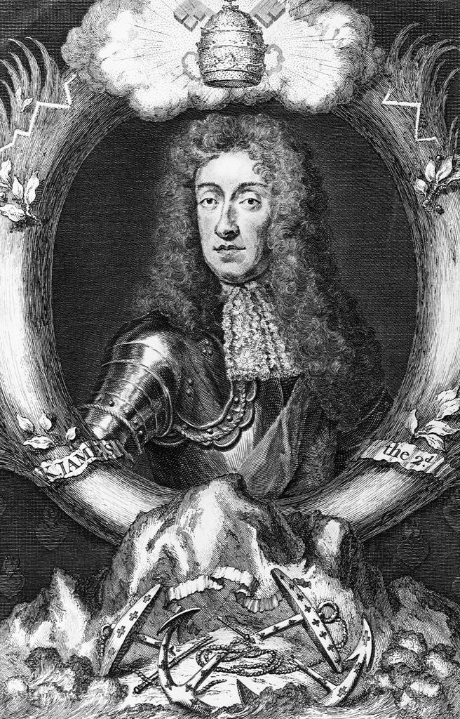 Detail of King James II (1633-1701) of England by Corbis