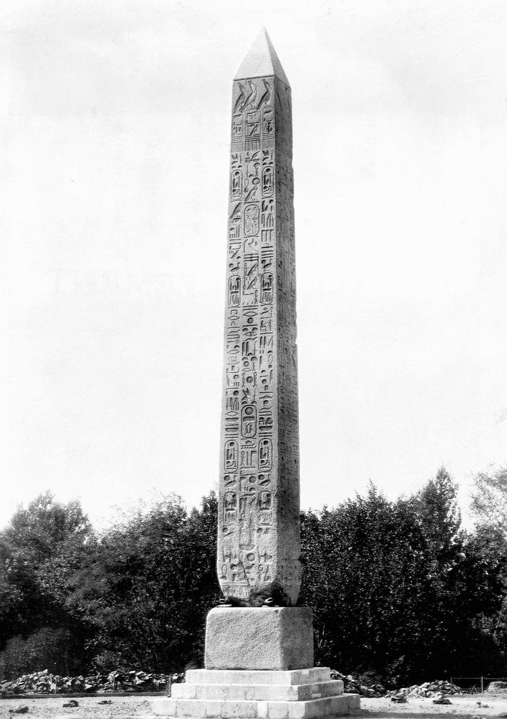 Detail of Cleopatra's Needle in Central Park by Anonymous