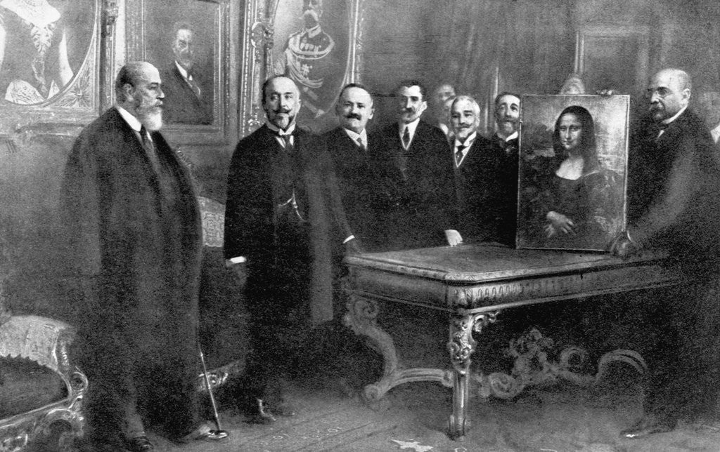 Detail of Italian Officials Transferring Mona Lisa Back to France by Anonymous