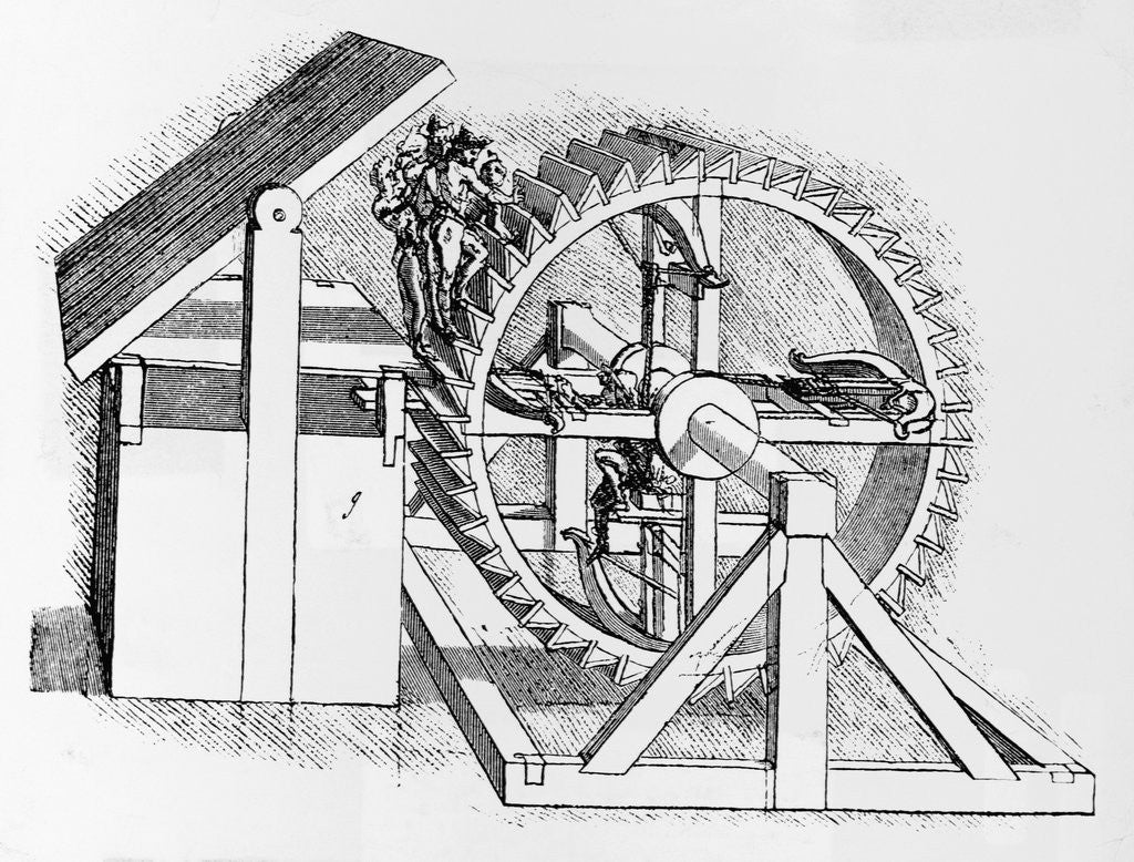 Detail of Drawing based on Crossbow Machine by Leonardo da Vinci